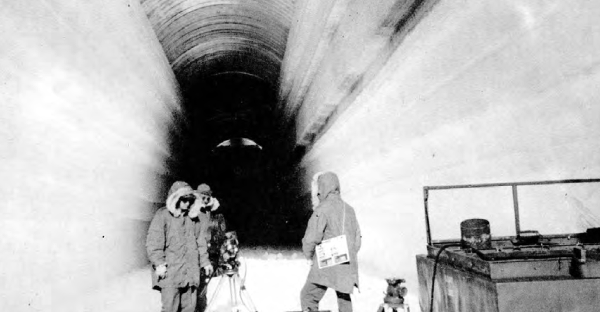Camp Century trench construction in 1960 Camp Century