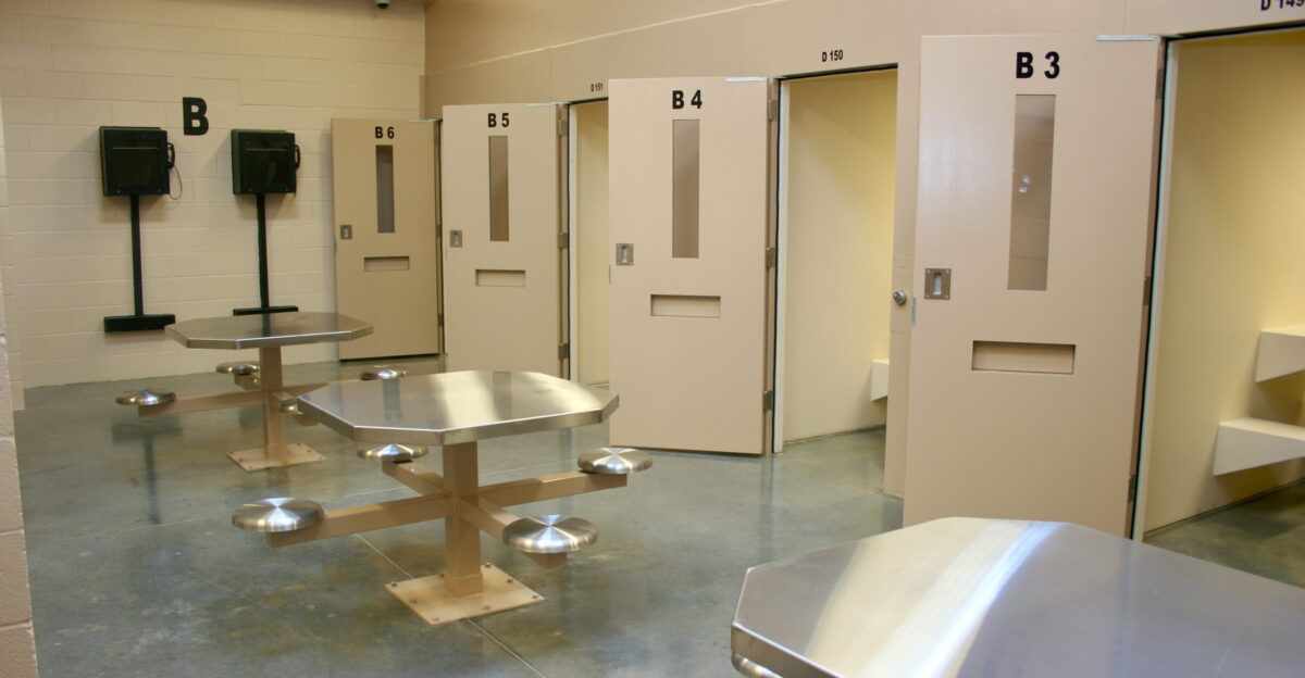 Cells at a prison or jail in the United States