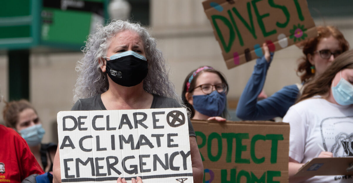 Photo was taken during the Pittsburgh Earth Day Climate Strike took place on 4 22 22 From the event organizers Pittsburghers from the Sunrise Movement and other allied organizations see full list below will rally at 414 Grant Street to celebrate Earth Day and push for serious climate justice policy from our local state and national governments We ll be striking to make sure that people in power know that they can t keep ignoring the voices of the people and we d like to bring out as big of a crowd as possible to do that So come on down everybody and join us in celebrating Earth Day WHAT A rally to celebrate Earth Day and demand concrete climate action WHEN 2 PM - 4 PM ET WHERE At the City County Building 414 Grant St WHY The world is in a state of emergency Across the globe the climate crisis is wreaking havoc on our communities destroying our homes and livelihoods and leaving death and destruction in its wake The message is clear our extractive system has resulted in the greatest crisis we have ever faced and we must rise to defeat the challenge of our lifetimes We cannot let politics or corporatism convince us that there is no way out because there is a just transition from fossil fuels to a regenerative economy WHO Our organizers and endorsers are an intergenerational coalition working together to bring about concrete climate action If your organization would like to join this list we only have two things that we specifically ask of our endorsing partners Bring out your base As many people as you can The more you can spread the word the more impact this action could have Be ready to keep working together after the action is over We can t afford to stop fighting and to ensure we get the justice we deserve we have to fight as a team The partnerships formed through this action are something we hope lasts well after it Our Endorsing Partners in alphabetical order 350 Pittsburgh Abolition Law Center Alliance for Police Accountability Bend the Arc Pittsburgh Breathe Project CAPA Asian Student Union Casa San Jose Churchill Future Citizens Climate Lobby Clean Water Action CMU Divest Fossil Free Pitt Green Party of Allegheny County Human Rights City Alliance Student Action Network Izaak Walton League of America Allegheny County Justice for All Network Ohio Valley Environmental Resistance One PA One Payer States Palestinian Solidarity Committee Pittsburgh PASUP Pittsburgh Green New Deal Pittsburgh Youth Climate Council Putting Down Roots Socialist Alternative Straight Ahead Sunrise Movement Pittsburgh Winchester Thurston Climate Changers IF YOUR ORGANIZATION WOULD LIKE TO JOIN THIS AMAZING LIST AND HELP OUT Email Ilyas Khan ilsomoshi gmail com for more information Our Demands We re structuring this action so that every organization can bring demands to the table but each organizations demands do not supersede the overall goals of the strike 1 Pittsburgh universities Pitt CMU Chatham Carlow Duquesne Point Park etc and institutions must divest from fossil fuels and do so with transparency to the public 2 The City must transition away from single use plastics starting with taking them out of our retail services A regular conversation between activists and the Gainey administration in regards to plastic pollution needs to be established 3 The broader community must get involved and engaged in fighting the climate crisis in any way they can This can be by joining organizations or other means 4 Gainey and other reps must stand against the cracker plant and all current and planned fossil fuel infrastructure to protect our air and water quality and communities 5 Pittsburgh must divest from the police and reinvest in the community 6 Education on the Climate Emergency Allegheny county schools must recognize the threat and educate on it 7 A fracking ban in Allegheny County 8 The halting of national pipeline construction 9 The passage of voting acts that ensure everyone has easy and equal access to voting 10 The city county state and country must invest in communities of color and create opportunities for good green jobs